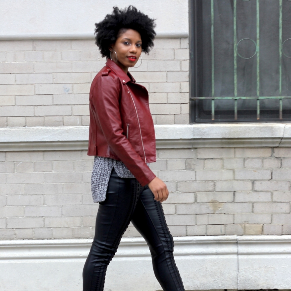 Vintage Red Leather Jacket